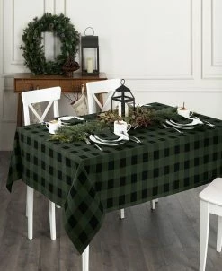 Elrene Farmhouse Living Holiday Buffalo Check Tablecloth 60 X 120