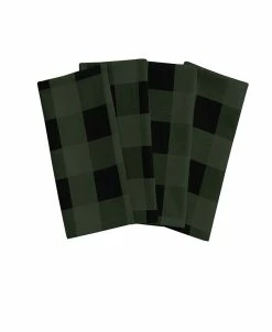 Elrene Farmhouse Living Holiday Buffalo Check Cotton Napkins, Set Of 4 20x20