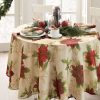 Elrene Festive Poinsettia Holiday Oval Tablecloth -VilleroyBoch shop 17590450 fpx