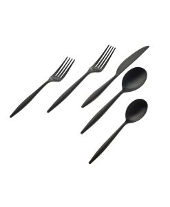 Godinger Milano Midnight 20 Piece Flatware Set, Service For 4