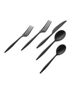 Godinger Milano Midnight 20 Piece Flatware Set, Service For 4