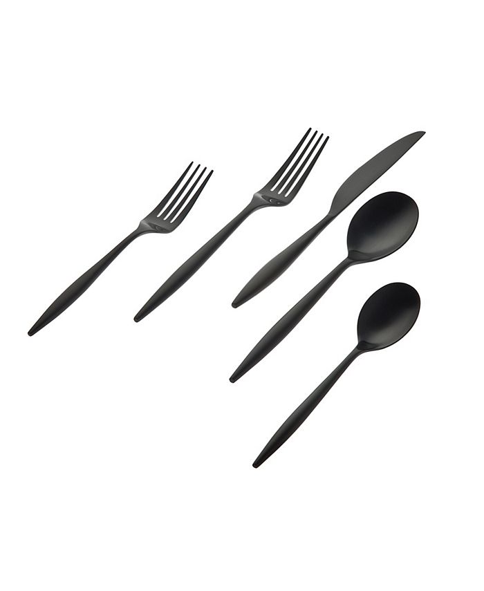 Godinger Milano Midnight 20 Piece Flatware Set, Service For 4 3 Godinger Milano Midnight 20 Piece Flatware Set, Service For 4