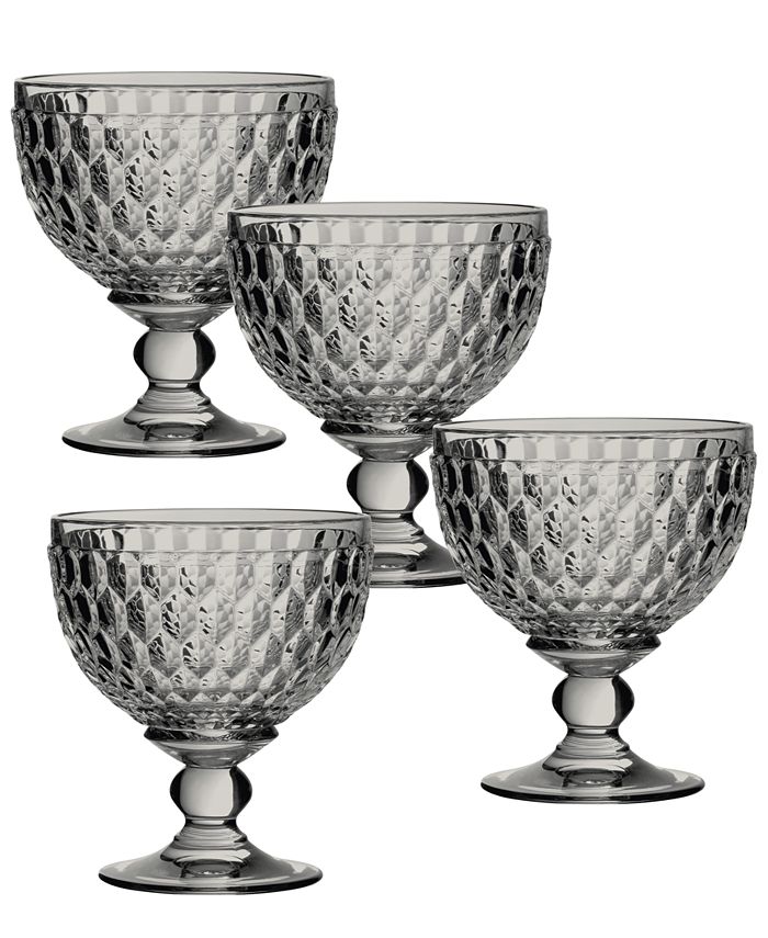 ston Smoke Crystal Dessert Bowl/ Champagne Glass, Set Of 4 Villeroy & Boch Ston Smoke Crystal Dessert Bowl/ Champagne Glass, Set Of 4 -VilleroyBoch shop