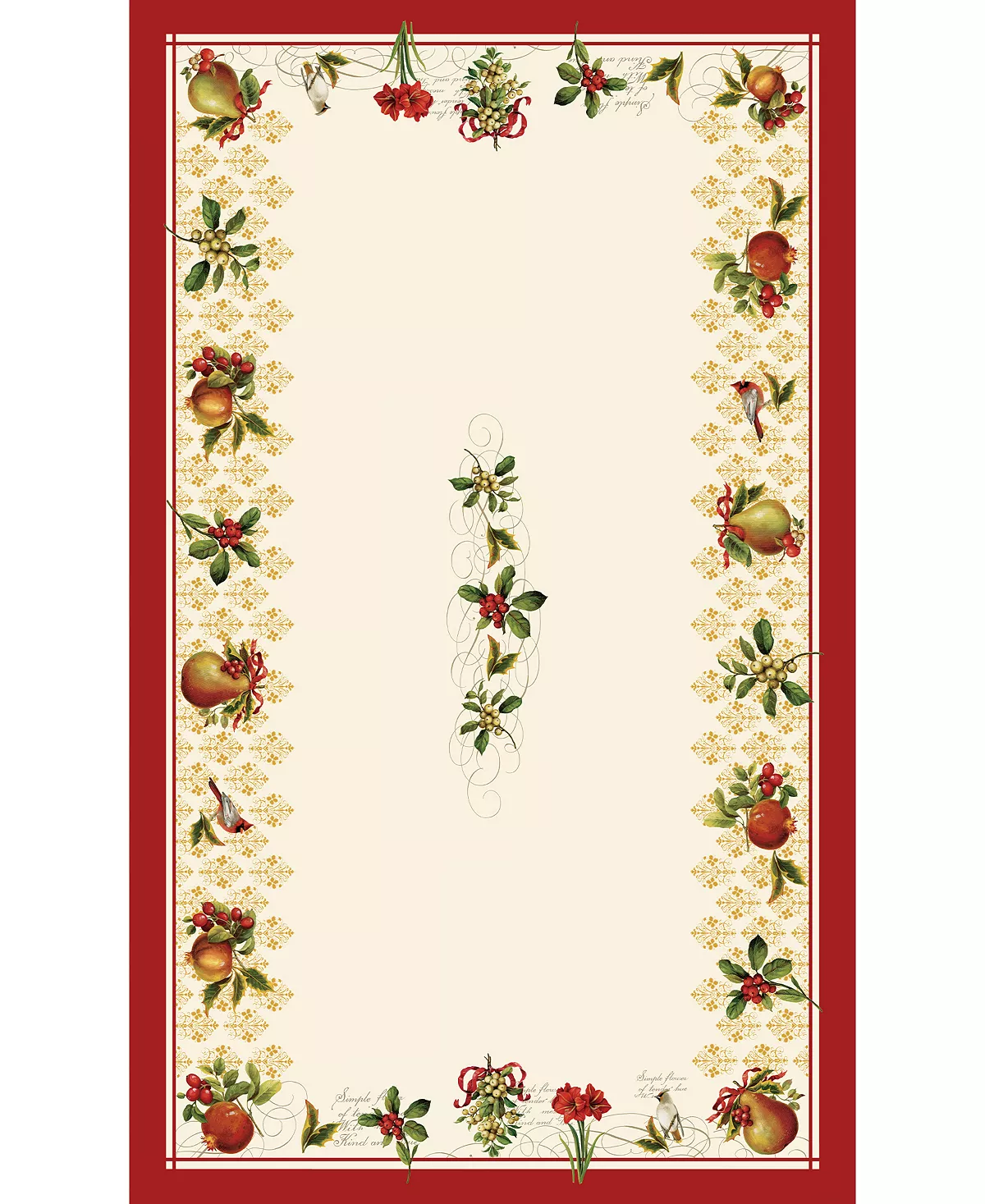 Laural Home Festive Opulence Tablecloth 70 X 120 - Image 3