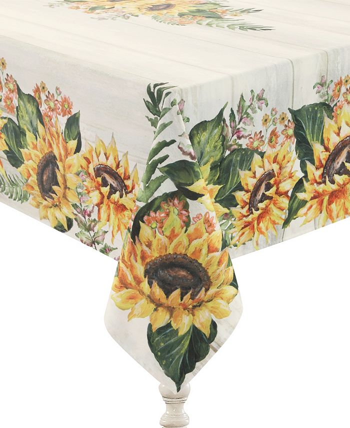 Laural Home Sunflower Day 70x144 Tablecloth 3 Laural Home Sunflower Day 70x144 Tablecloth