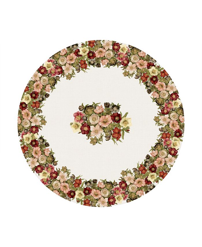 Vintage Petals 70 Round Tablecloth Laural Home Vintage Petals 70 Round Tablecloth -VilleroyBoch shop
