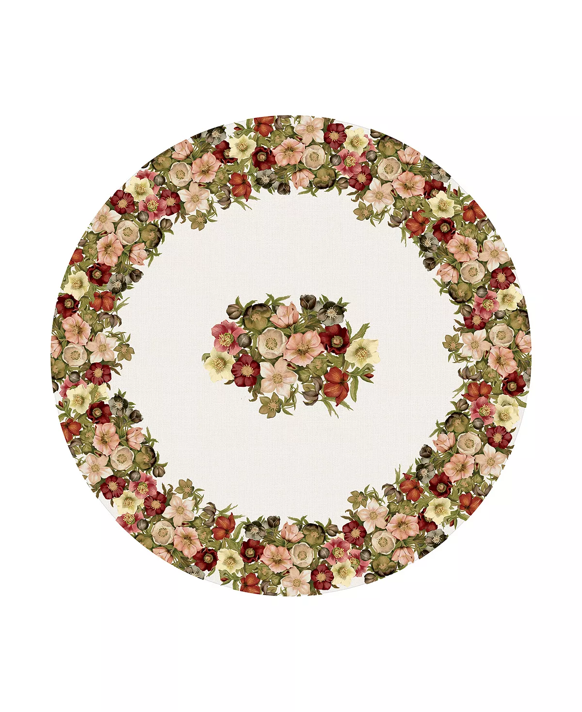 Laural Home Vintage Petals 70 Round Tablecloth - Image 2