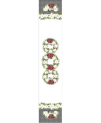 Christmas Trimmings Table Runner - 72 X 13 Laural Home Christmas Trimmings Table Runner - 72 X 13 -VilleroyBoch shop