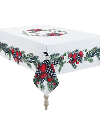 Christmas Trimmings Tablecloth - 70 X 84 Laural Home Christmas Trimmings Tablecloth - 70 X 84 -VilleroyBoch shop