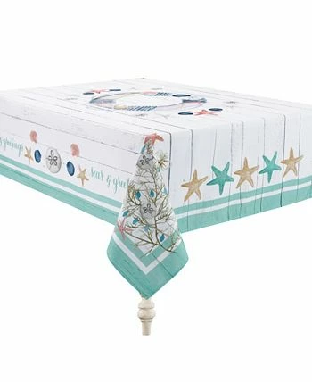 Laural Home Coastal Christmas Tablecloth 70 X 84 - Image 2