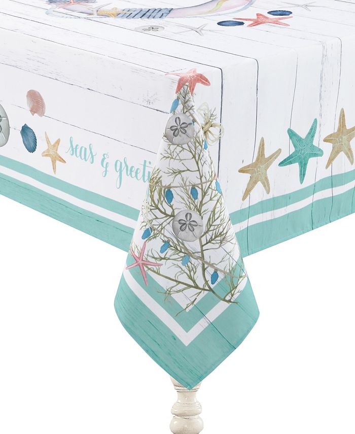 Coastal Christmas Tablecloth 70 X 84 Laural Home Coastal Christmas Tablecloth 70 X 84 -VilleroyBoch shop