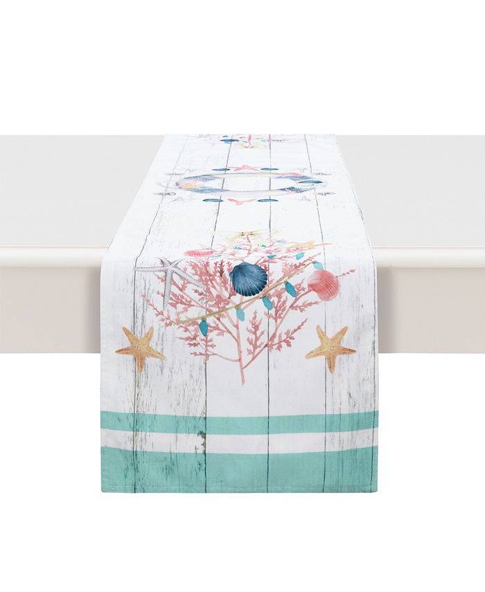 Laural Home Coastal Christmas Table Runner - 13 X 72 3 Laural Home Coastal Christmas Table Runner - 13 X 72