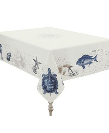 Laural Home Seaside Postcard Tablecloth - 70 X 84 4 Laural Home Seaside Postcard Tablecloth - 70 X 84 - Image 2