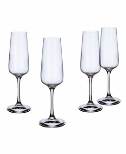 Villeroy & Boch Ovid Flute Champagne Glass, Set Of 4
