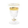 Classic Touch Short Stem Glasses With Gold-Tone Crystal Detail, Set Of 6