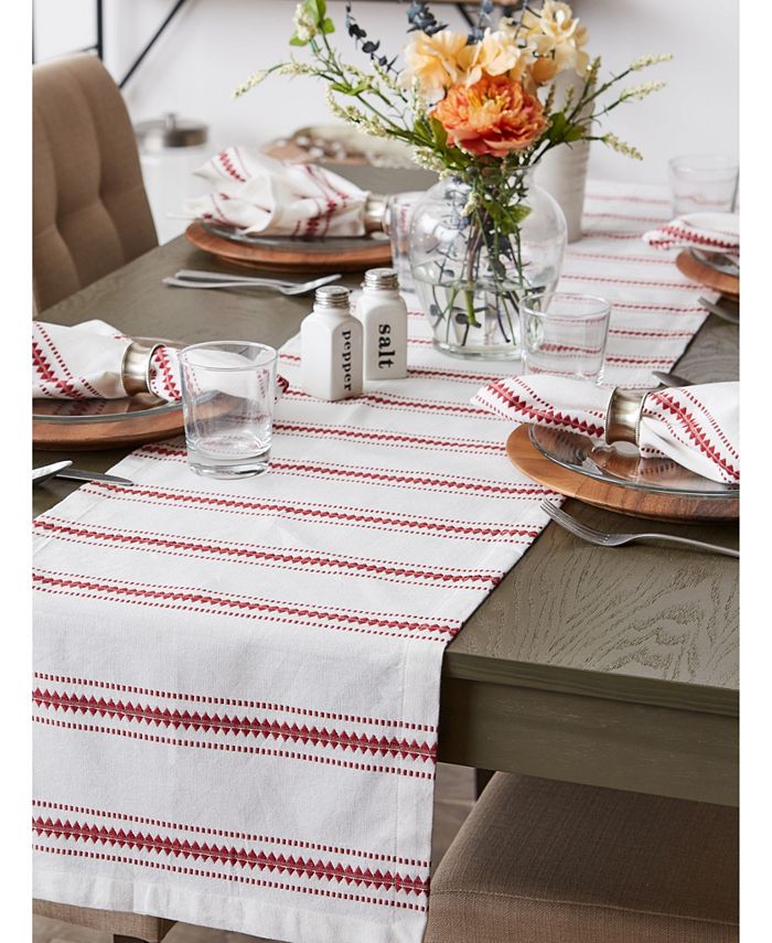 Zig Dobby Stripe Table Runner Design Imports Zig Dobby Stripe Table Runner -VilleroyBoch shop