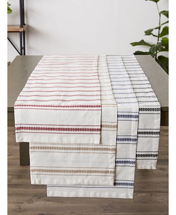 Zig Dobby Stripe Table Runner Design Imports Zig Dobby Stripe Table Runner -VilleroyBoch shop