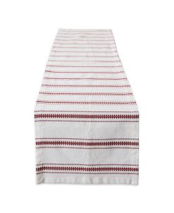 Design Imports Zig Dobby Stripe Table Runner