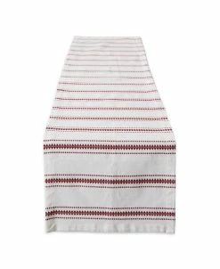Design Imports Zig Dobby Stripe Table Runner