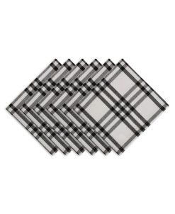 Design Imports Homestead Plaid Table Toppers, 20 X 20, Set Of 6