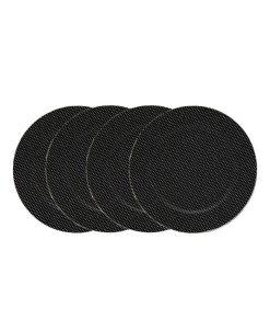 Godinger Black Chargers Set Of 4