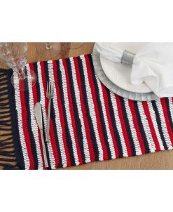 Saro Lifestyle Chindi Placemats With Striped Patriotic Design, Set Of 4, 20 X 14 5 Saro Lifestyle Chindi Placemats With Striped Patriotic Design, Set Of 4, 20 X 14 -VilleroyBoch shop 18876051 fpx