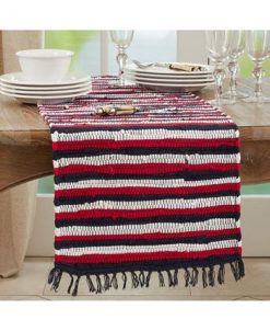 Saro Lifestyle Chindi Table Runner With Striped Patriotic Design, 72 X 16 4 Saro Lifestyle Chindi Table Runner With Striped Patriotic Design, 72 X 16 -VilleroyBoch shop 18876058 fpx