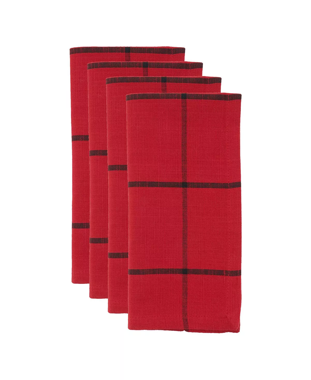 Saro Lifestyle Cotton Table Napkins With Simple Plaid Design, Set Of 4, 20 X 20 - Image 5