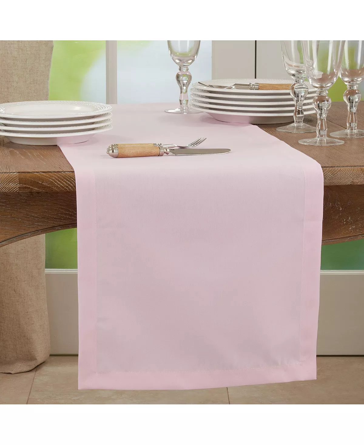 Saro Lifestyle Everyday Design Solid Color Table Runner, 72 X 16 - Image 9