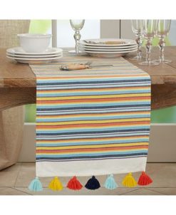 Saro Lifestyle Fiesta Table Runner With Striped Design, 72 X 16 -VilleroyBoch shop 18877128 fpx