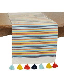 Saro Lifestyle Fiesta Table Runner With Striped Design, 72 X 16