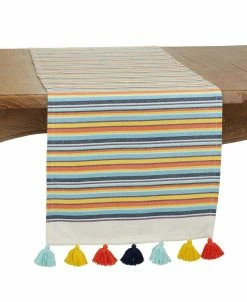 Saro Lifestyle Fiesta Table Runner With Striped Design, 72 X 16