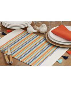 Saro Lifestyle Fiesta Placemats With Stripe Design, Set Of 4, 20 X 14 6 Saro Lifestyle Fiesta Placemats With Stripe Design, Set Of 4, 20 X 14 -VilleroyBoch shop 18877138 fpx