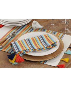 Saro Lifestyle Fiesta Table Napkins With Stripe Design, Set Of 4, 20 X 20 5 Saro Lifestyle Fiesta Table Napkins With Stripe Design, Set Of 4, 20 X 20 -VilleroyBoch shop 18877145 fpx
