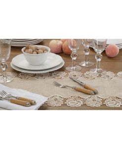 Saro Lifestyle Ce Table Runner With Rose Border Design, 120 X 16 -VilleroyBoch shop 18877565 fpx