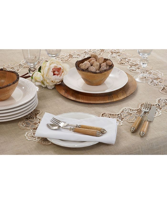 Saro Lifestyle Ce Tablecloth With Rose Border Design, 54 X 54 7 Saro Lifestyle Ce Tablecloth With Rose Border Design, 54 X 54 - Image 5