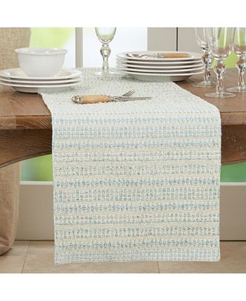 Woven Table Runner With Line Design, 72 X 16 Saro Lifestyle Woven Table Runner With Line Design, 72 X 16 -VilleroyBoch shop
