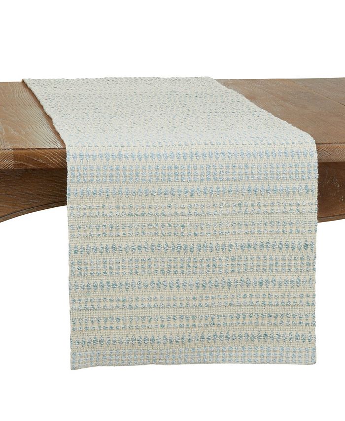 Woven Table Runner With Line Design, 72 X 16 Saro Lifestyle Woven Table Runner With Line Design, 72 X 16 -VilleroyBoch shop