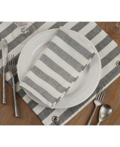 Saro Lifestyle Casual Table Napkins With Striped Design, Set Of 4, 20 X 20 6 Saro Lifestyle Casual Table Napkins With Striped Design, Set Of 4, 20 X 20 -VilleroyBoch shop 18877697 fpx
