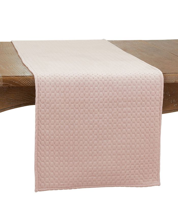 ng Table Runner With Pinsonic Velvet Design, 72 X 16 Saro Lifestyle Ng Table Runner With Pinsonic Velvet Design, 72 X 16 -VilleroyBoch shop