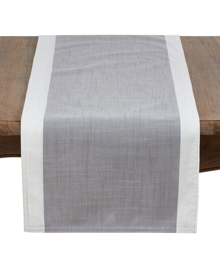 Saro Lifestyle Table Runner With Banded Border, 54 X 16 3 Saro Lifestyle Table Runner With Banded Border, 54 X 16