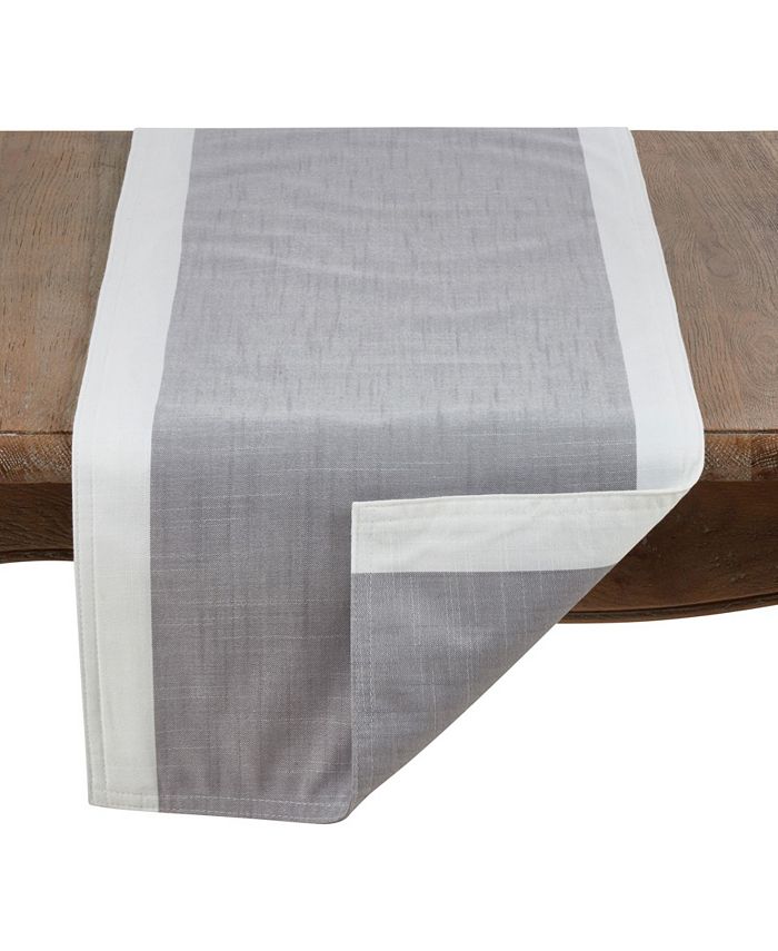 Saro Lifestyle Table Runner With Banded Border, 54 X 16 4 Saro Lifestyle Table Runner With Banded Border, 54 X 16 - Image 2