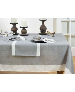 Saro Lifestyle Table Runner With Banded Border, 108 X 16