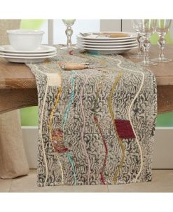 Saro Lifestyle Embroidered Table Runner With Block Print Design, 72 X 16 4 Saro Lifestyle Embroidered Table Runner With Block Print Design, 72 X 16 -VilleroyBoch shop 18877825 fpx
