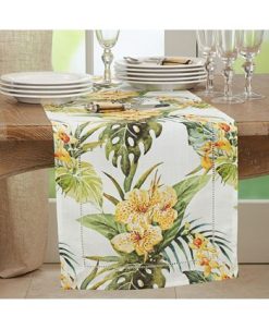 Saro Lifestyle Hemstitch Table Runner With Tropical Flower Design, 72 X 16 4 Saro Lifestyle Hemstitch Table Runner With Tropical Flower Design, 72 X 16 -VilleroyBoch shop 18877853 fpx