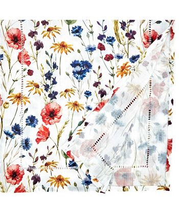 Saro Lifestyle Hemstitch Table Runner With Floral Design, 72 X 16 4 Saro Lifestyle Hemstitch Table Runner With Floral Design, 72 X 16 - Image 2