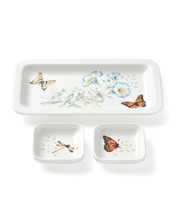 Butterfly Meadow 3 Piece Sushi Plate Bowls Set Lenox Butterfly Meadow 3 Piece Sushi Plate Bowls Set -VilleroyBoch shop