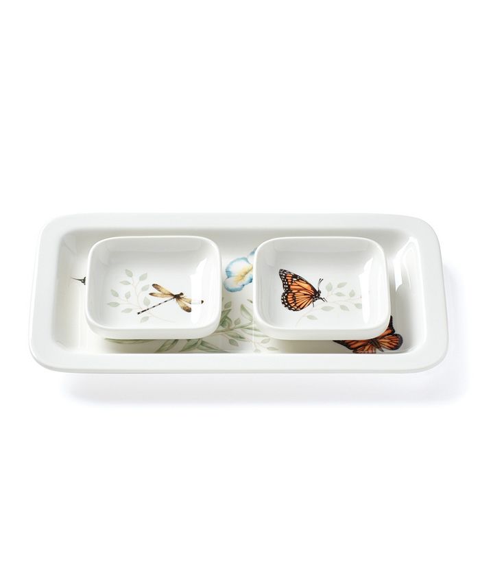 Butterfly Meadow 3 Piece Sushi Plate Bowls Set Lenox Butterfly Meadow 3 Piece Sushi Plate Bowls Set -VilleroyBoch shop