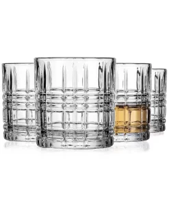 Godinger Boundary Pattern Double Old-Fashioned Glasses, Set Of 4