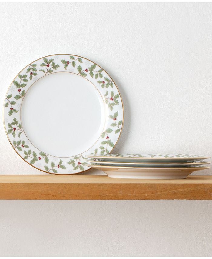 Holly Berry 8.25 Salad Plate, Set Of 4 Noritake Holly Berry 8.25 Salad Plate, Set Of 4 -VilleroyBoch shop